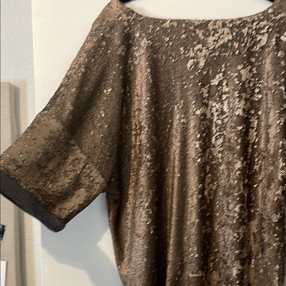 Deletta Women's Gold Sequin Top from Anthropologie - Picture 8 of 10